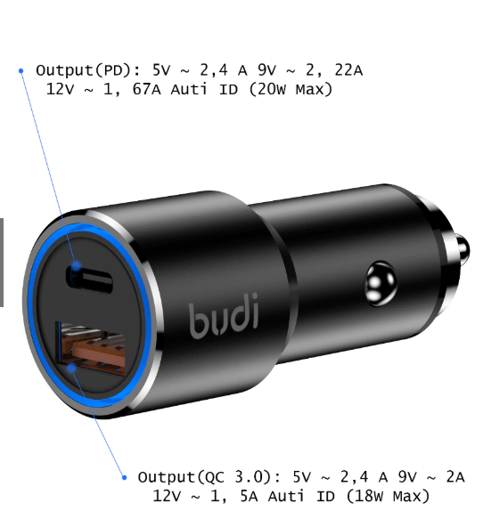 Cargador Para Vehículo – 2 Puertos USB-C | Carga Rápida | Elegante y Resistente